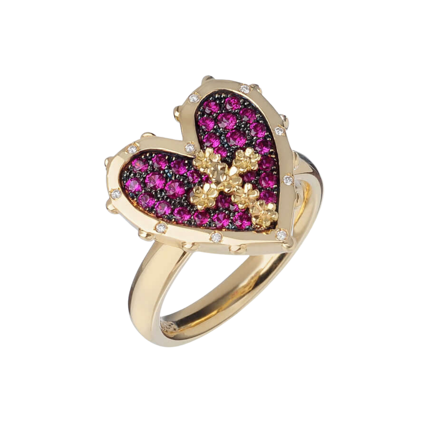 HERZ UND KREUZ - RING - GOLD UND DIAMANTEN