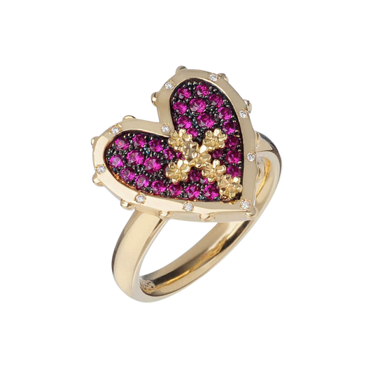 HERZ UND KREUZ - RING - GOLD UND DIAMANTEN