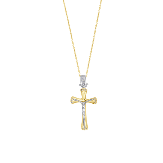 DIAMANT KRUZIFIX - HALSKETTE - GOLD