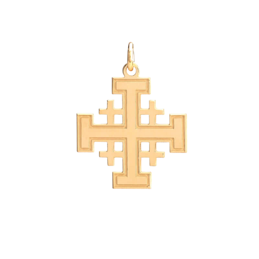 JERUSALEM KREUZ - VERMEIL-SILBER
