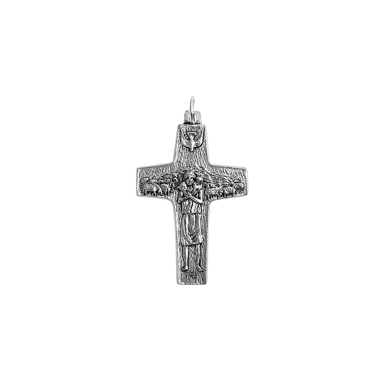 PAPST FRANCIS - GUT SHEPHERD KREUZ - SILBER