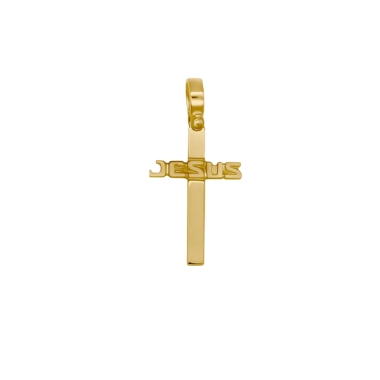 JESUS KREUZ ANHÄNGER - VERGOLDETES SILBER