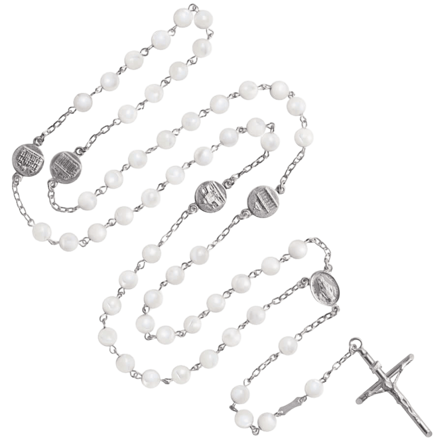 MUTTER VON PERLE ROSENKRANZ - SILBER