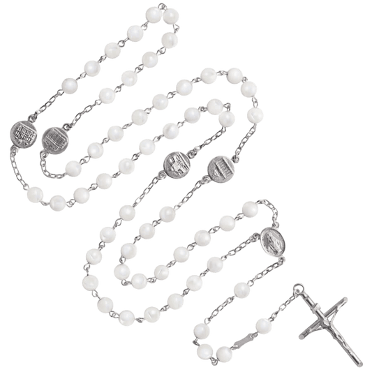MUTTER VON PERLE ROSENKRANZ - SILBER