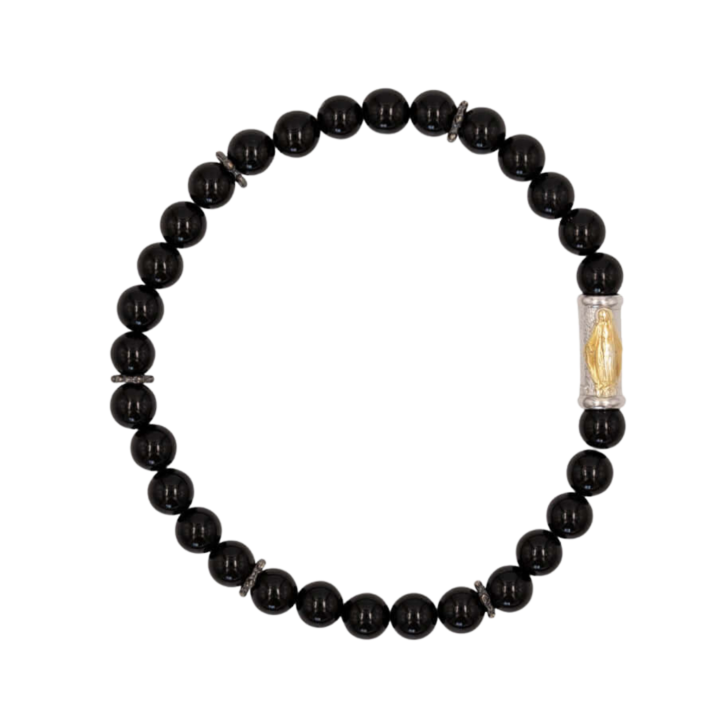 UNSER FRAU VON GNADE ARMBAND - ONYX UND SILBER