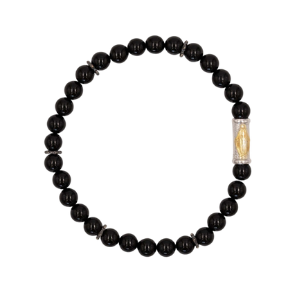 UNSER FRAU VON GNADE ARMBAND - ONYX UND SILBER