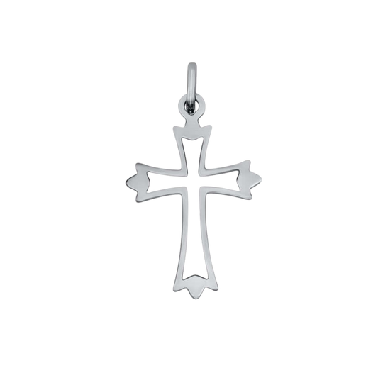 OFFEN-WORK KREUZ ANHÄNGER - SILBER