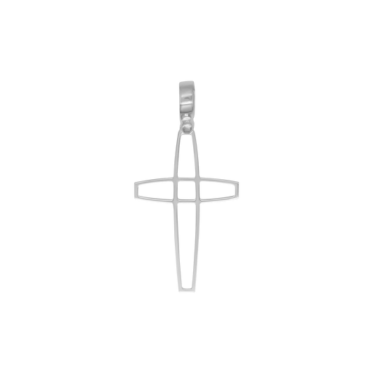 OFFEN KREUZ ANHÄNGER - SILBER