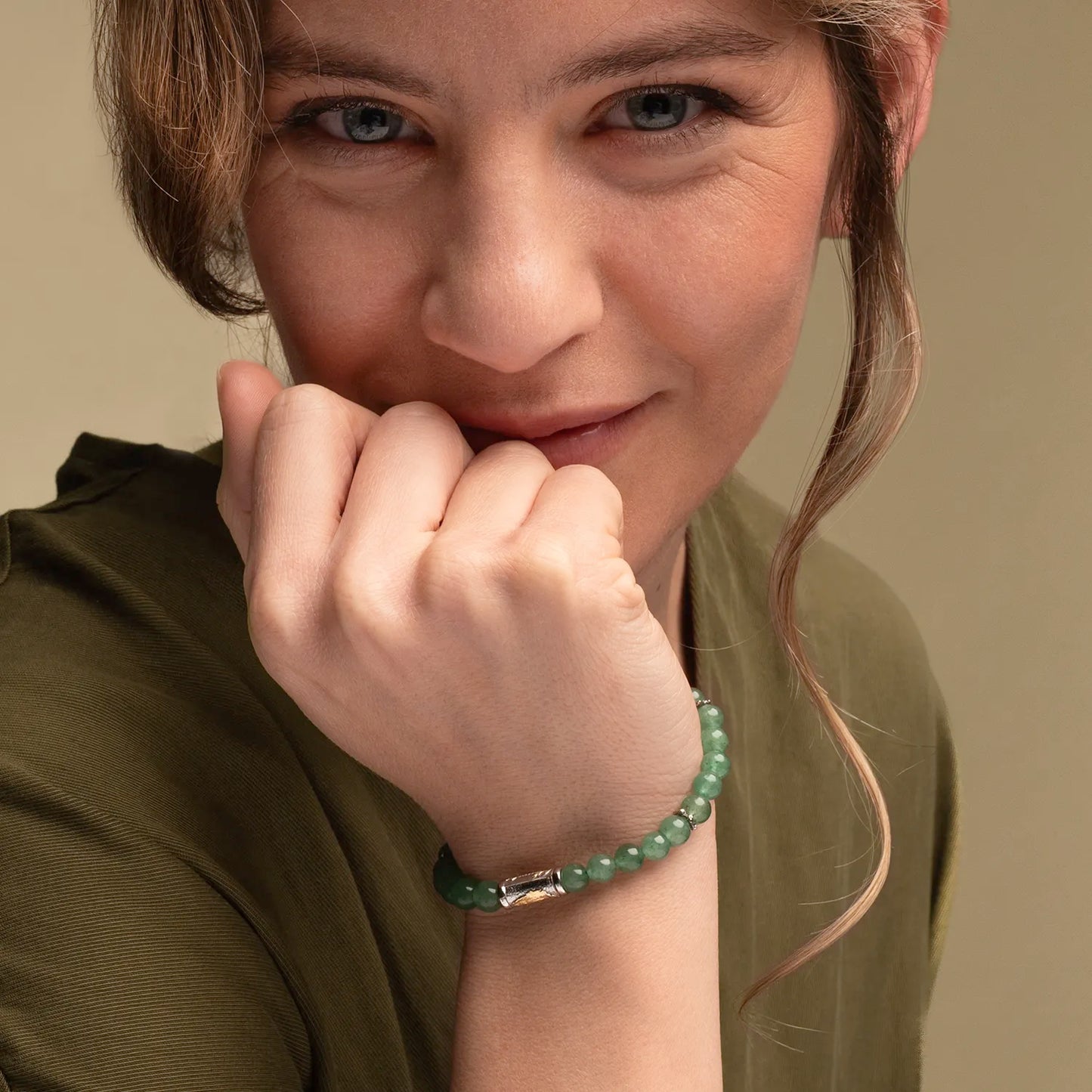 UNSER FRAU VON GNADE ARMBAND - AVENTURINE UND SILBER