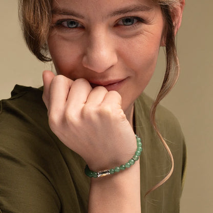 UNSER FRAU VON GNADE ARMBAND - AVENTURINE UND SILBER