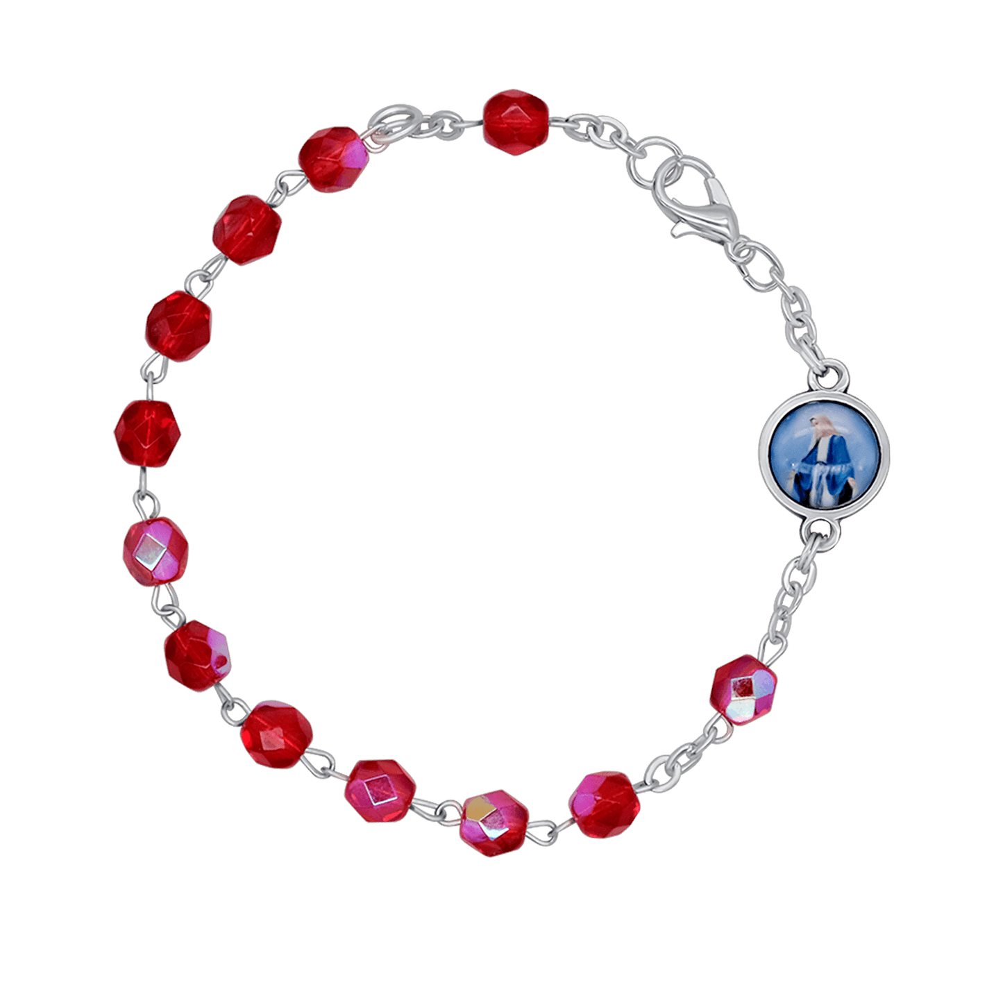 KRISTALL ROSENKRANZ-ARMBAND - METALL