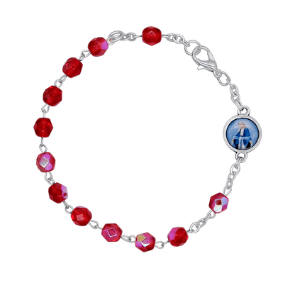 KRISTALL ROSENKRANZ-ARMBAND - METALL
