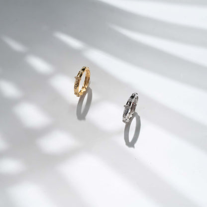 ROSENKRANZ RING - ZIRKONIA - VERMEIL-SILBER