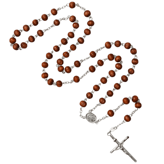 ROSEWOOD PERLEN ROSENKRANZ - SILBER
