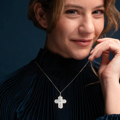 SCAPULAR - KREUZ ANHÄNGER - SILBER