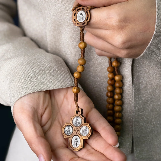 SCAPULAR ROSENKRANZ - HOLZ UND SEIL