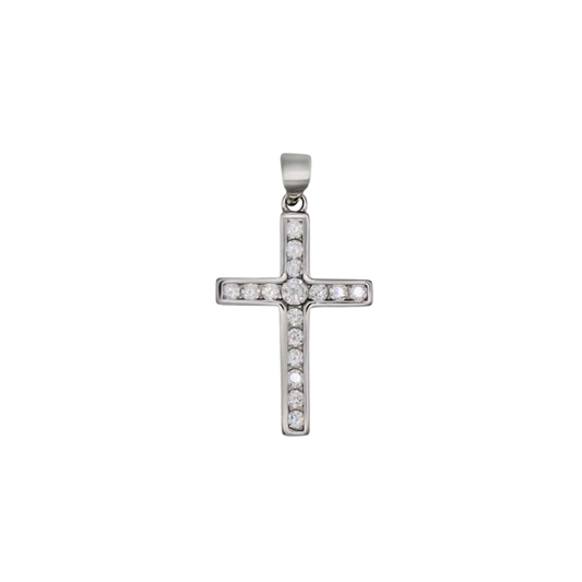 KREUZ ANHÄNGER - SILBER UND ZIRKONIA