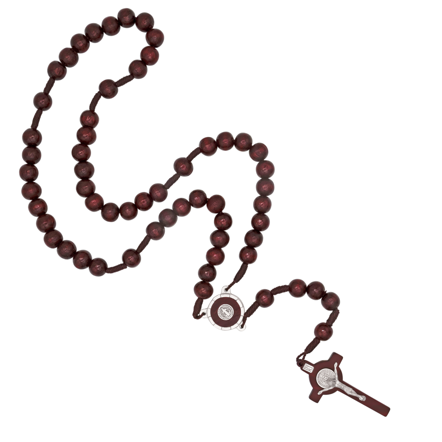 HL. BENEDICT - GROSS ROSENKRANZ PERLEN - ROT