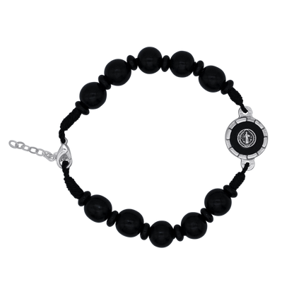 HL. BENEDICT - GROSS ROSENKRANZ-ARMBAND - SCHWARZ