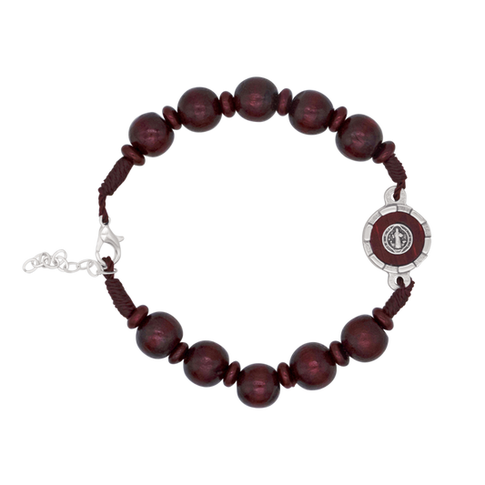 HL. BENEDICT - GROSS ROSENKRANZ-ARMBAND - ROT