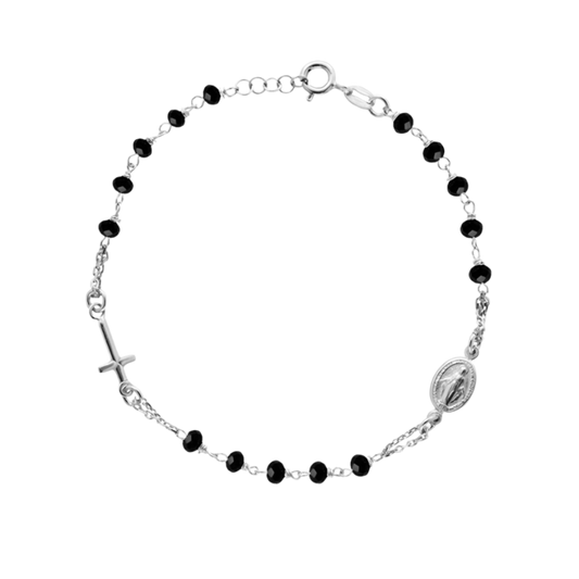 WUNDERTÄTIG MEDAILLE UND KREUZ - ARMBAND - SILBER