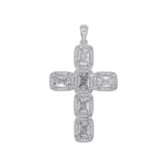 KREUZ ANHÄNGER - SILBER UND ZIRKONIA