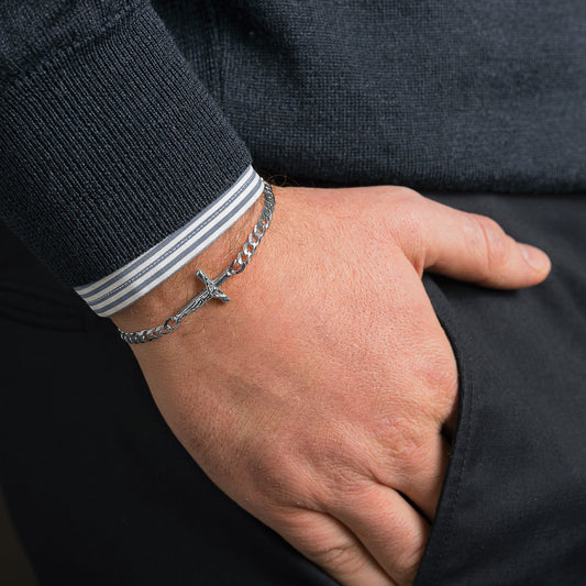 KRUZIFIX - ARMBAND - SILBER