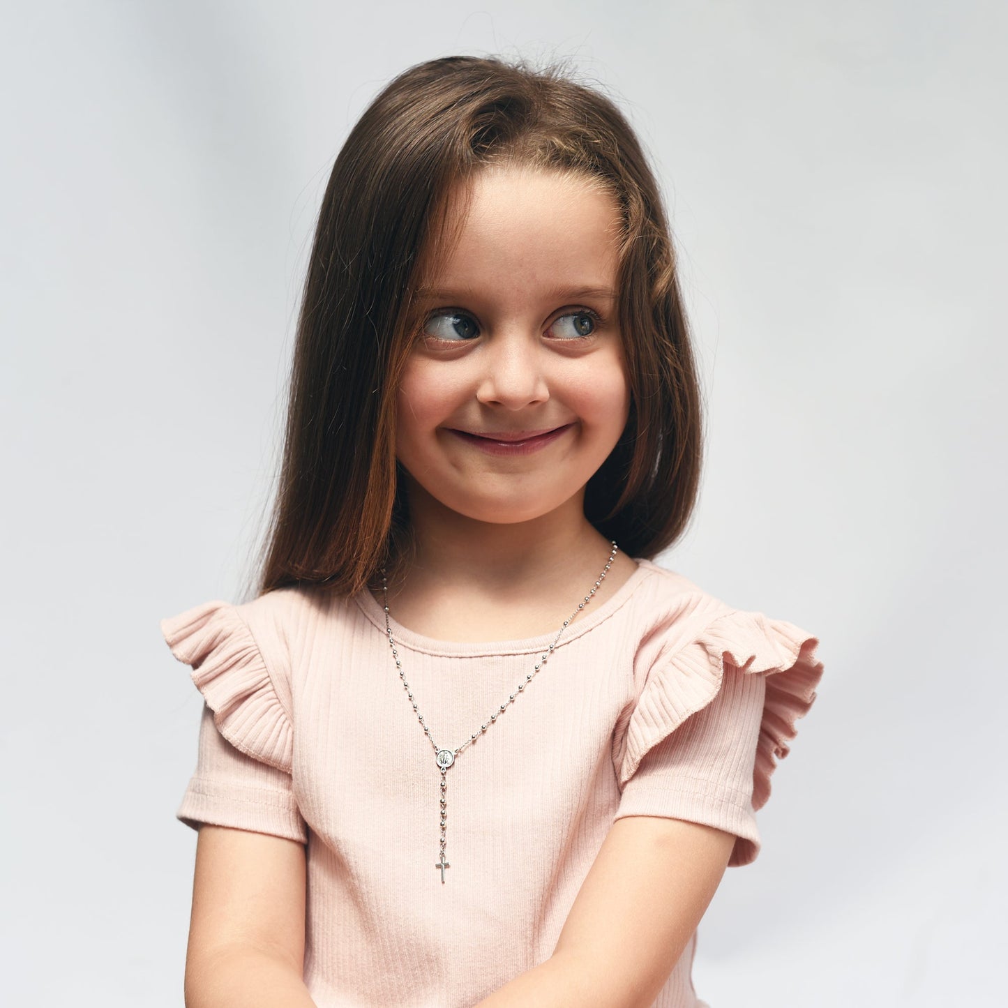 BABY ROSENKRANZ HALSKETTE - SILBER
