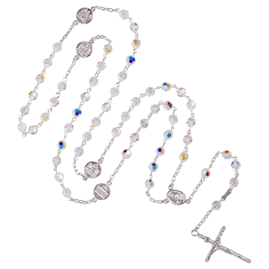 SWAROVSKI KRISTALL ROSENKRANZ - SILBER