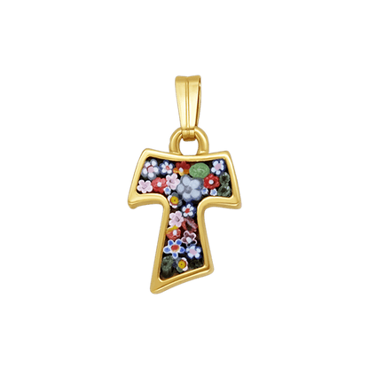 TAU ANHÄNGER - MIKROMOSAIK SCHMUCK - GOLDENE METALL