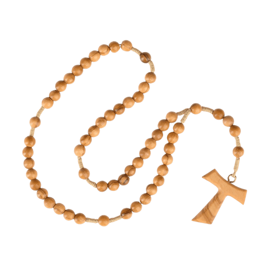 TAU KREUZ ROSENKRANZ - OLIVENHOLZ