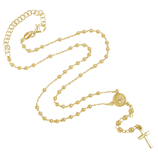 BABY ROSENKRANZ HALSKETTE - VERMEIL-SILBER