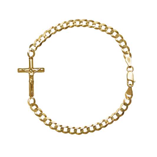 KRUZIFIX - ARMBAND - VERMEIL-SILBER