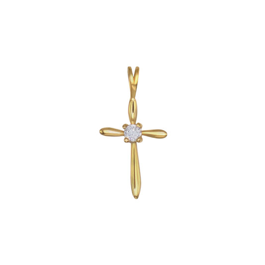 KREUZ ANHÄNGER - VERMEIL-SILBER