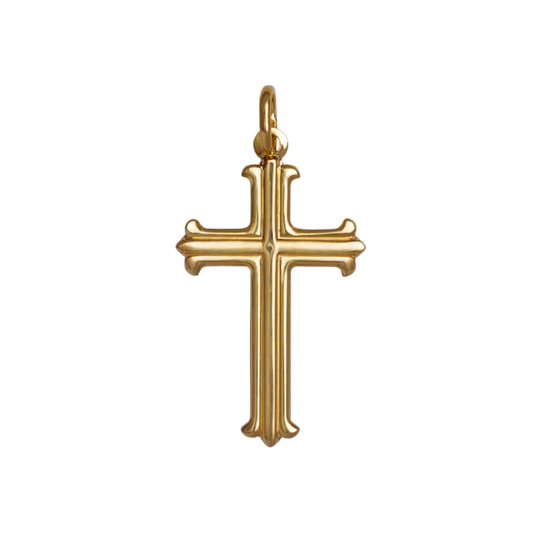 KREUZ ANHÄNGER - VERMEIL-SILBER