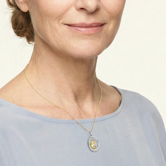 JUNGFRAU MARIA HALSKETTE - GOLD UND DIAMANTEN
