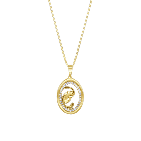 JUNGFRAU MARIA HALSKETTE - GOLD UND DIAMANTEN