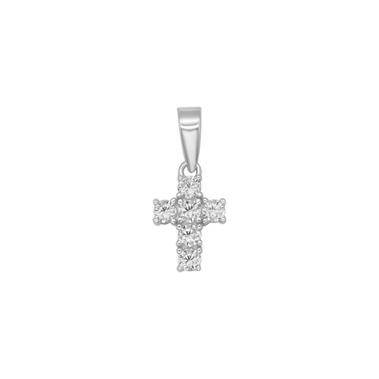 KREUZ ANHÄNGER - SILBER UND ZIRKONIA