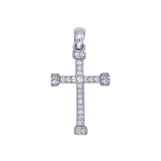 KREUZ ANHÄNGER - SILBER UND ZIRKONIA